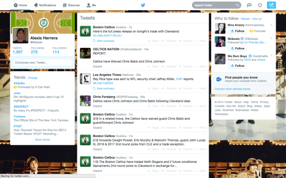 This is how my Twitter feed looked at 9:17 pm today. Isn't it lovely?